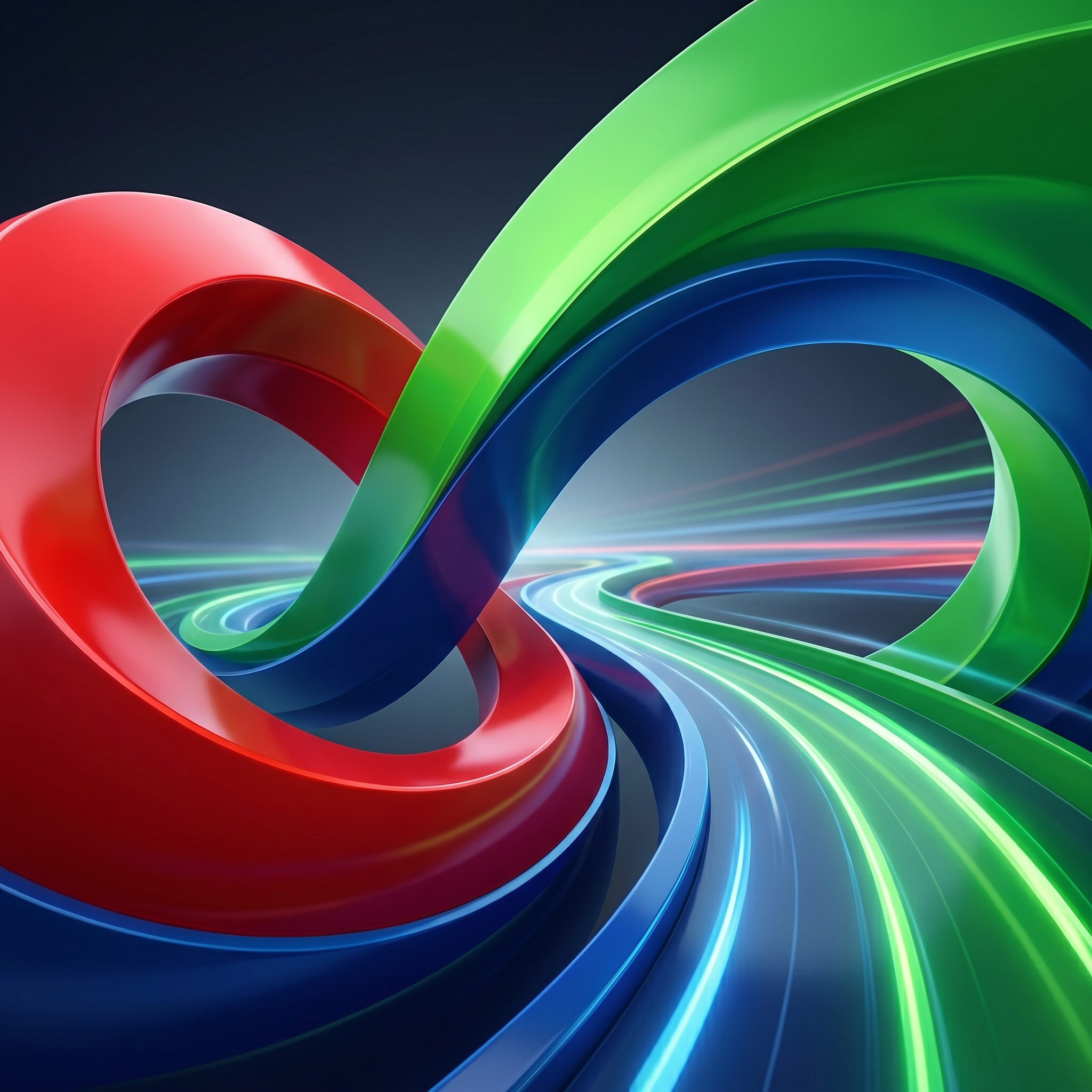 Loop 24 dimensional ribbon artwork